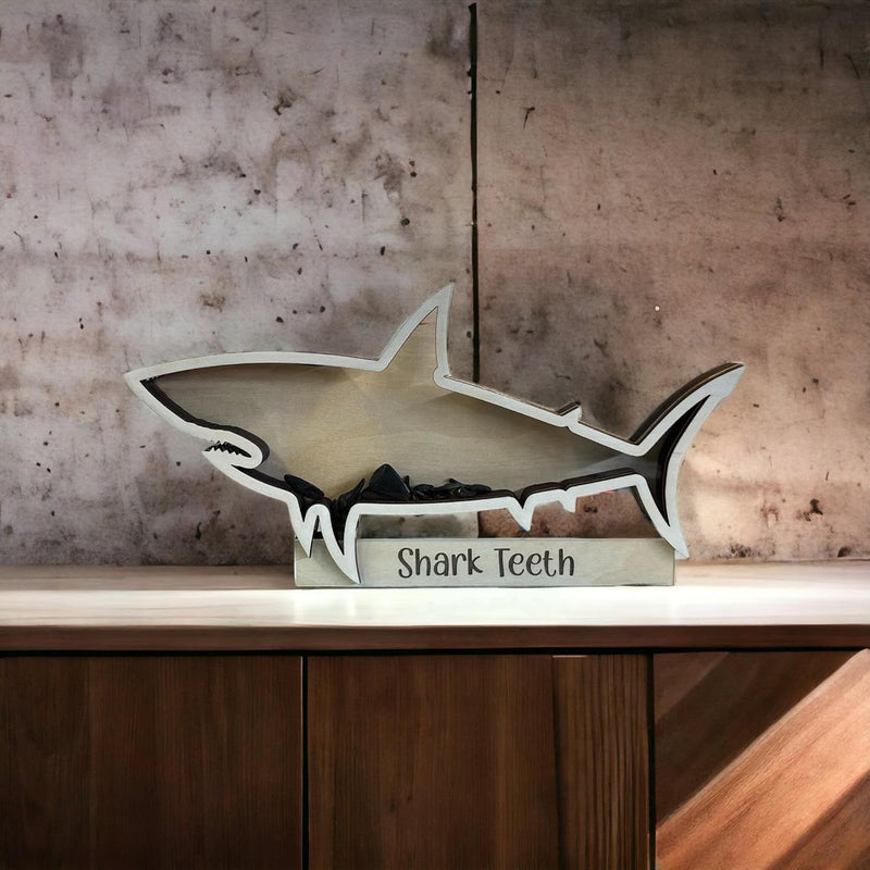 Shark Tooth collection Shark Teeth Shadow Box Beach Home decor sharks –  Moonshineandglitter