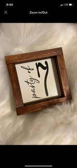 Adorable 5x5 Wood Free Standing Sign - Perfect Home Decor - shelf sitter, Tiered Tray, Farmhouse, Rustic gift housewarming new baby - Moonshineandglitter