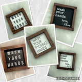Bathroom wood sign bathroom funny wash your hands sanitize - Moonshineandglitter