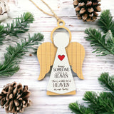 Because someone we love is in heaven there is a little bit of heaven in our home ornament car charm Christmas memorial loss gift - Moonshineandglitter