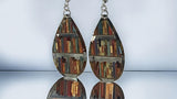 Book earrings, Earrings for book lovers, Jewelry gift for book enthusiasts, Librarian dangle earrings, Lightweight teardrop hypoallergenic - Moonshineandglitter