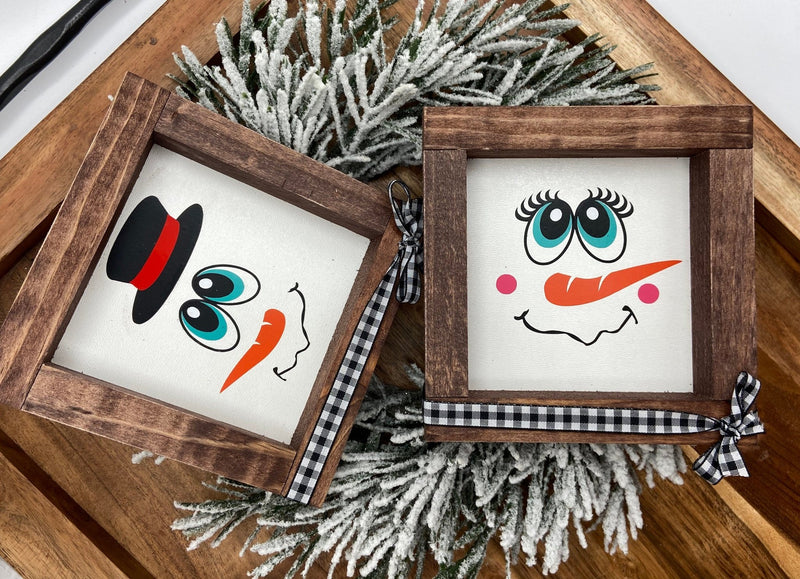 Christmas mini wood sign tiered tray snowman Clark grinch frosty Santa - Moonshineandglitter