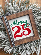 Christmas mini wood sign tiered tray snowman Clark grinch frosty Santa - Moonshineandglitter