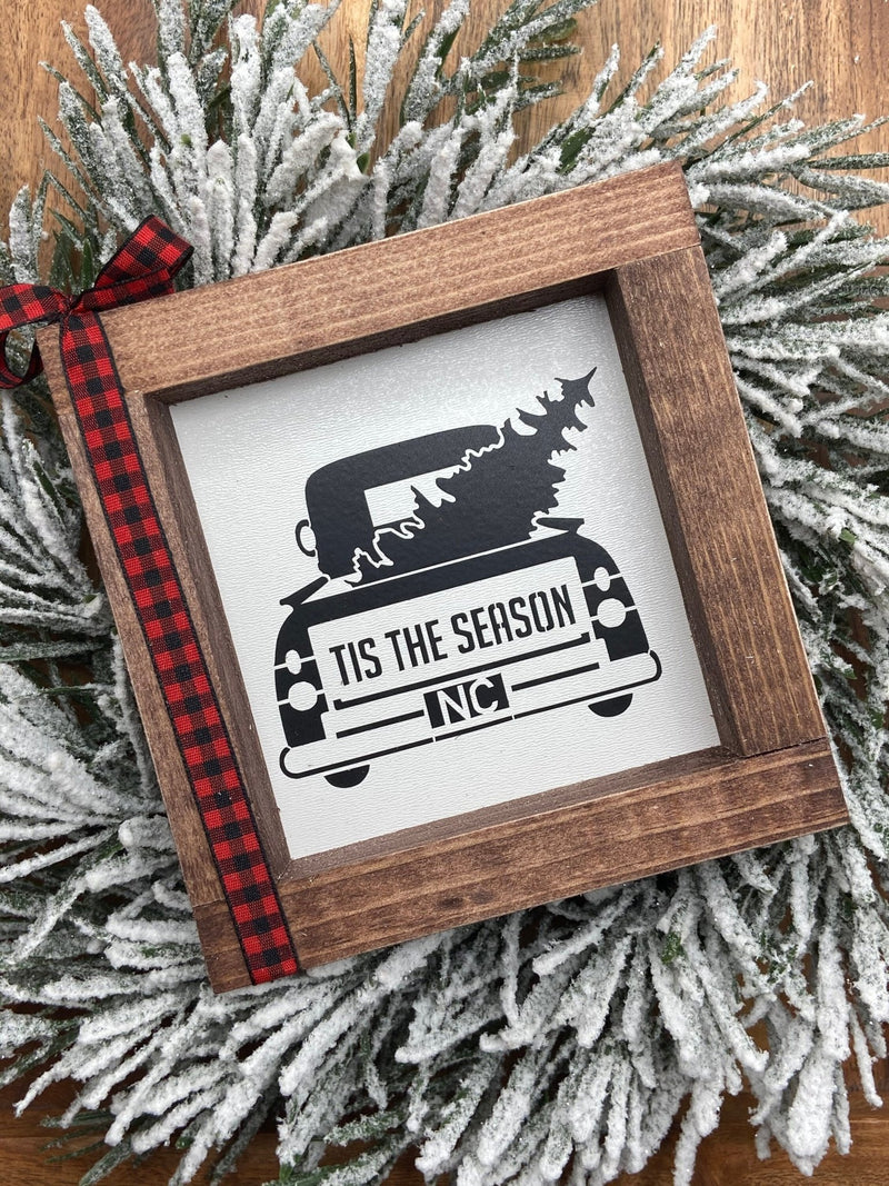 Christmas mini wood sign tiered tray snowman Clark grinch frosty Santa - Moonshineandglitter