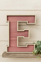 Custom 2 - Layer Wooden Letter – Personalized Wall Art or Shelf Display | Multiple Sizes & Wood Combos - Moonshineandglitter