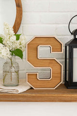 Custom 2 - Layer Wooden Letter – Personalized Wall Art or Shelf Display | Multiple Sizes & Wood Combos - Moonshineandglitter