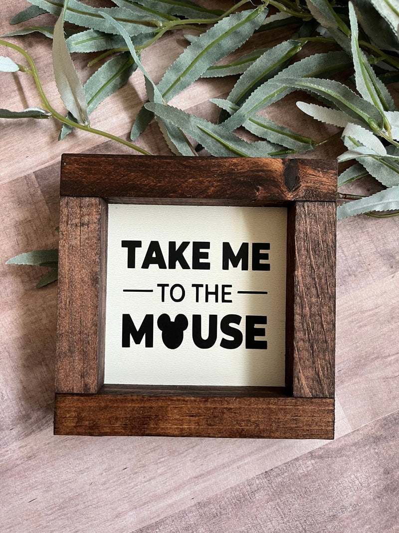 Disney Mickey Mouse goofy mini wood sign - Moonshineandglitter