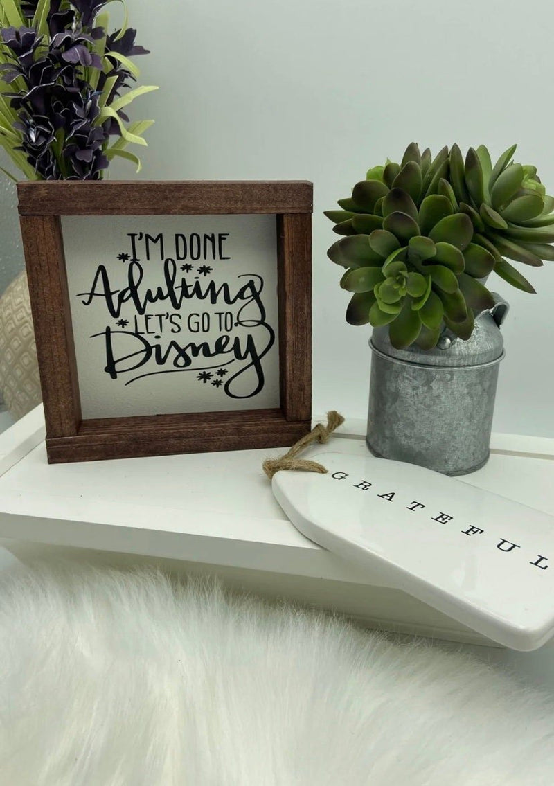Disney Mickey Mouse mini wood sign - Moonshineandglitter