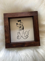 Disney mini wood sign Stitch Donald Mickey Goofy Pluto Minnie - Moonshineandglitter