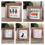 Easter Bunny Carrots mini wood signs - Moonshineandglitter