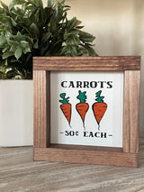Easter Bunny Carrots mini wood signs - Moonshineandglitter