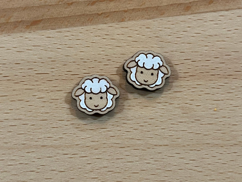 Farm animal stud earrings cow pig sheep duck chicken horse Hand painted quality hypoallergenic gift for her cow lover farmer - Moonshineandglitter