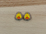 Farm animal stud earrings cow pig sheep duck chicken horse Hand painted quality hypoallergenic gift for her cow lover farmer - Moonshineandglitter