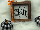 Halloween & Fall Mini Wood Signs | 5x5" Tiered Tray Decor | Hocus Pocus | Pumpkin Spice | Boo | Rustic Autumn Shelf Sitters - Moonshineandglitter