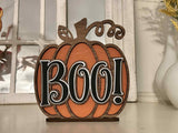 Happy Halloween Layered Wood Sign | 3D Pumpkin Sign | Laser Cut Halloween Decor | Spooky Fall Shelf Sitter | Haunted House Decoration - Moonshineandglitter