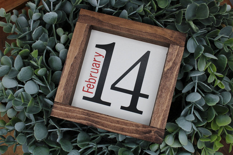 Happy Valentine's Day mini wood signs tiered tray - Moonshineandglitter