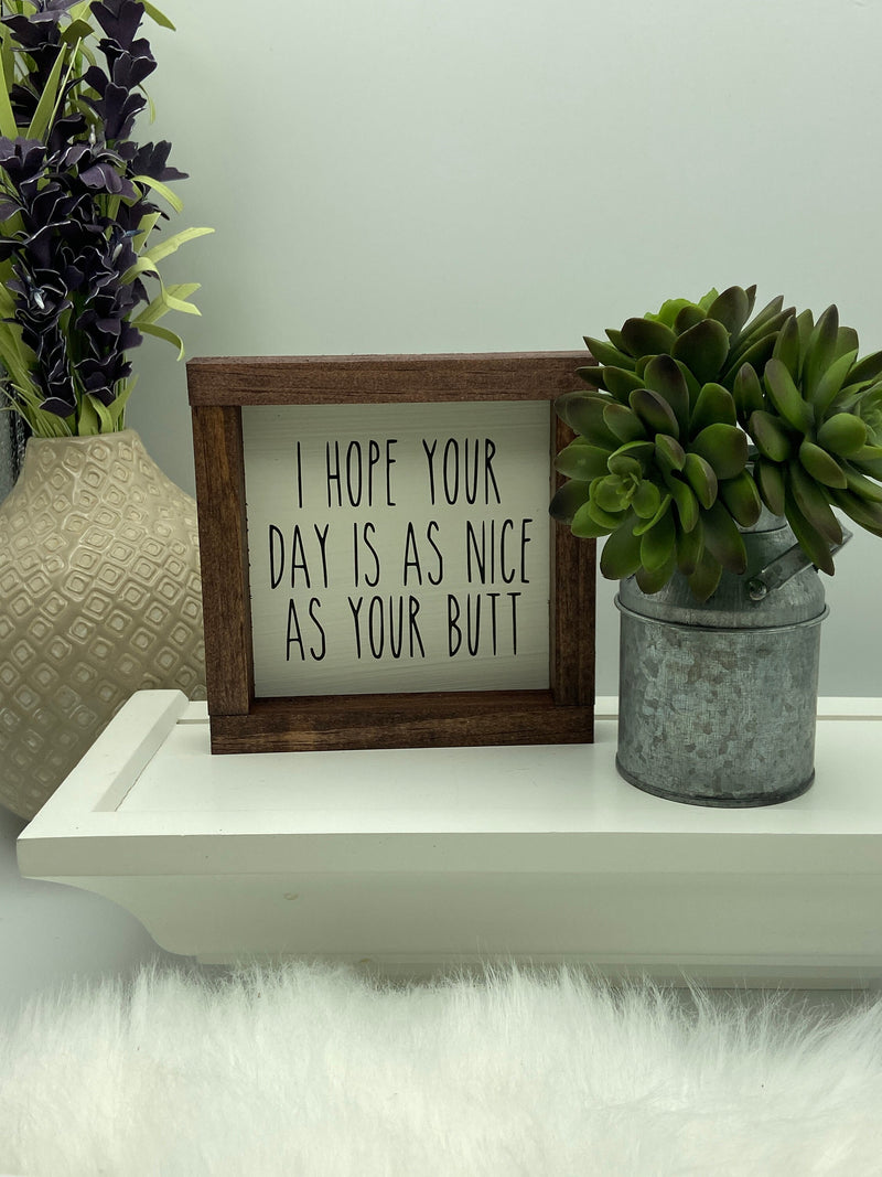 Farmhouse wood Bathroom mini wood sign  get naked wash pee custom 5x5 selfies funny humor home decor rustic gift new home real estate