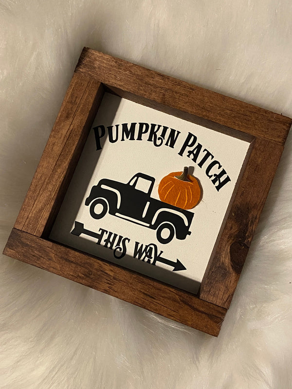 Fall Pumpkin Halloween wood sign