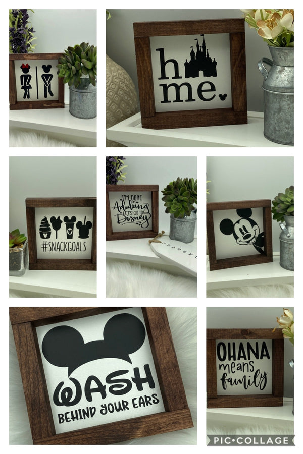 Disney Mickey Mouse mini wood sign