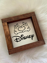 Disney Mickey Minnie mini wood sign