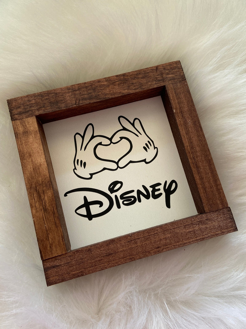 Disney Mickey Minnie mini wood sign