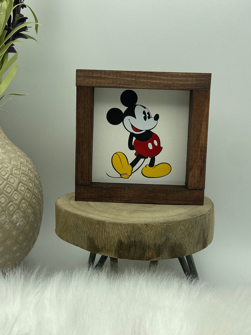 Disney Mickey Minnie mini wood sign