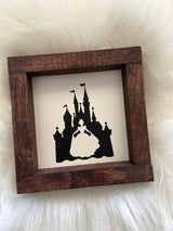 Disney mini wood sign Mickey Princess coffee