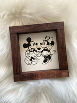 Disney mini wood sign Mickey Princess coffee