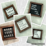 Bathroom  wood sign bathroom funny wash your hands sanitize