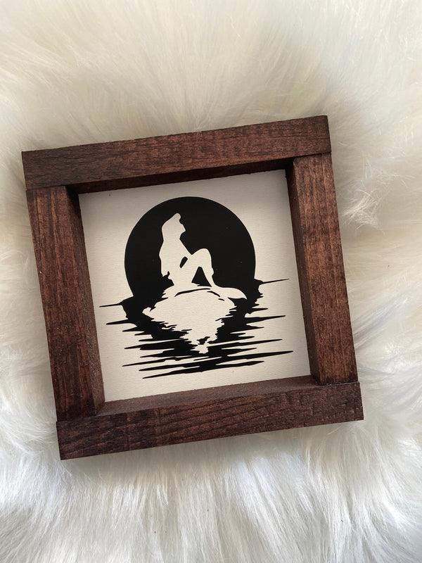 Disney mini wood sign Mickey Princess coffee