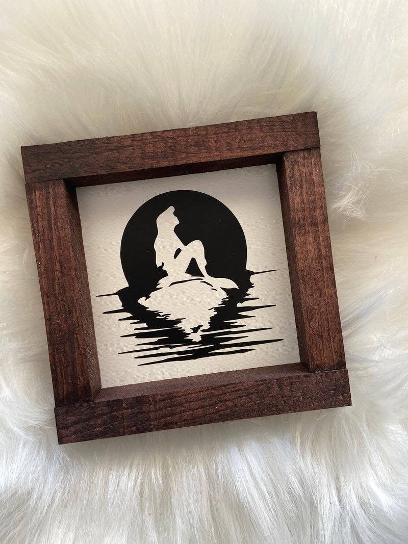 Disney mini wood sign Mickey Princess coffee