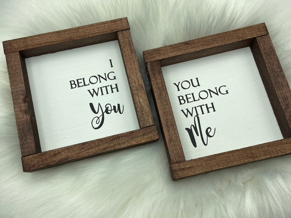 Tiered tray mini wood sign sets beard butt love