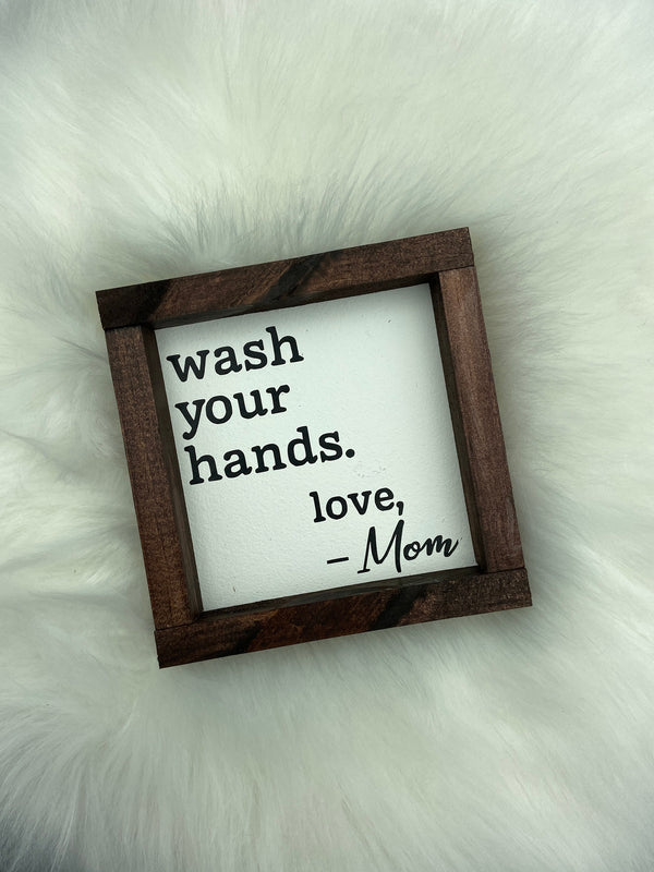 Bathroom  wood sign bathroom funny wash your hands sanitize