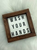 Bathroom  wood sign bathroom funny wash your hands sanitize
