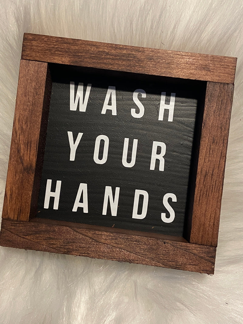 Bathroom  wood sign bathroom funny wash your hands sanitize