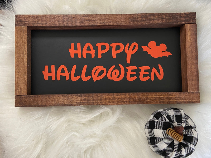 5x5" Halloween Disney Wood Signs | Layered 3D Spooky Decor | Tabletop Shelf Sitters | Mini Wooden Sign Set | Witchy Halloween
