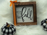 Halloween & Fall Mini Wood Signs | 5x5" Tiered Tray Decor | Hocus Pocus | Pumpkin Spice | Boo | Rustic Autumn Shelf Sitters