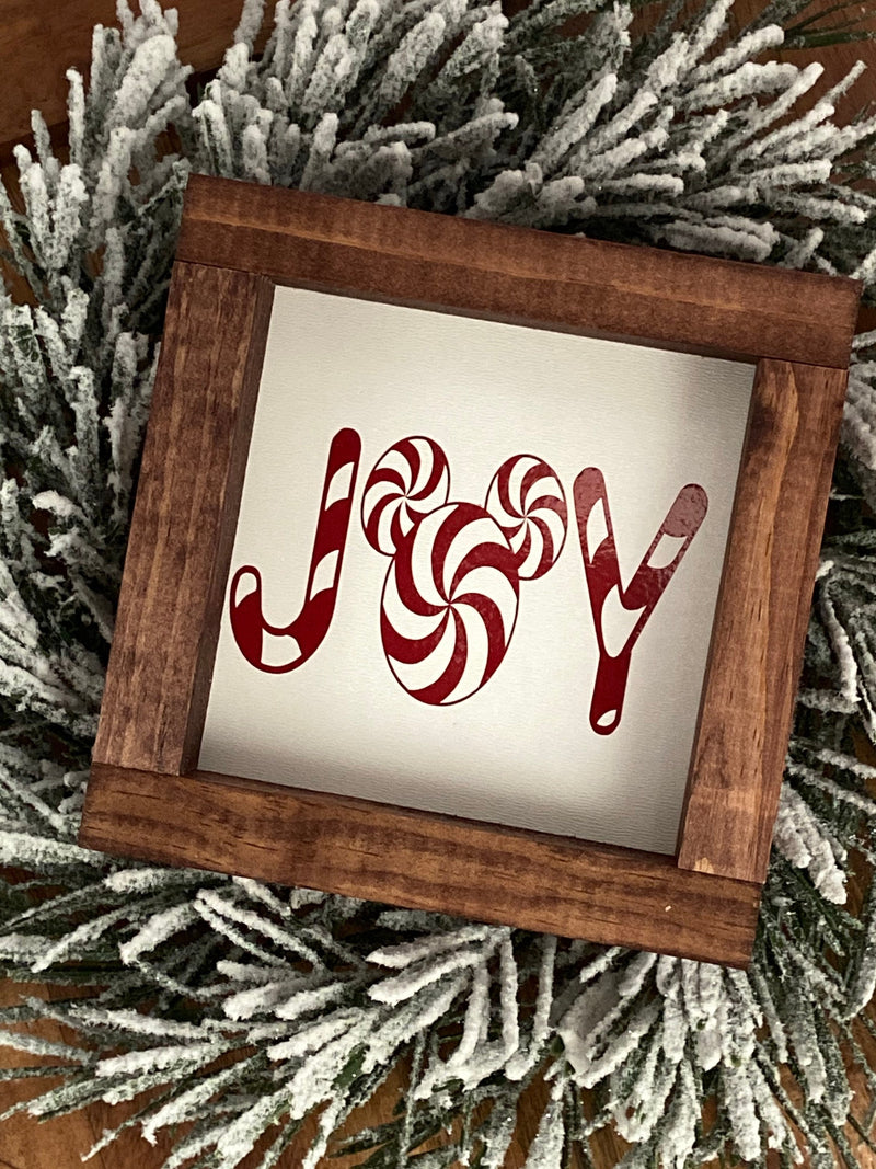 Christmas Disney Mickey mini wood sign tiered tray