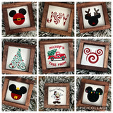 Christmas Disney Mickey mini wood sign tiered tray