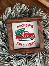 Christmas Disney Mickey mini wood sign tiered tray