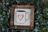 Happy Valentine's Day  mini wood signs tiered tray