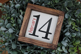 Happy Valentine's Day  mini wood signs tiered tray