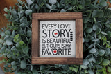 Happy Valentine's Day  mini wood signs tiered tray