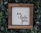 Happy Valentine's Day  mini wood signs tiered tray