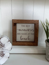 Beach lighthouse crab mini wood sign tiered tray