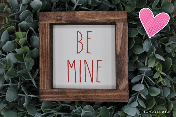 Happy Valentine's Day  mini wood signs tiered tray