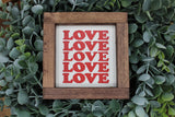 Happy Valentine's Day  mini wood signs tiered tray