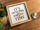 Miniature tiered tray wood signs 3x3