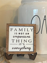 Miniature tiered tray wood signs 3x3