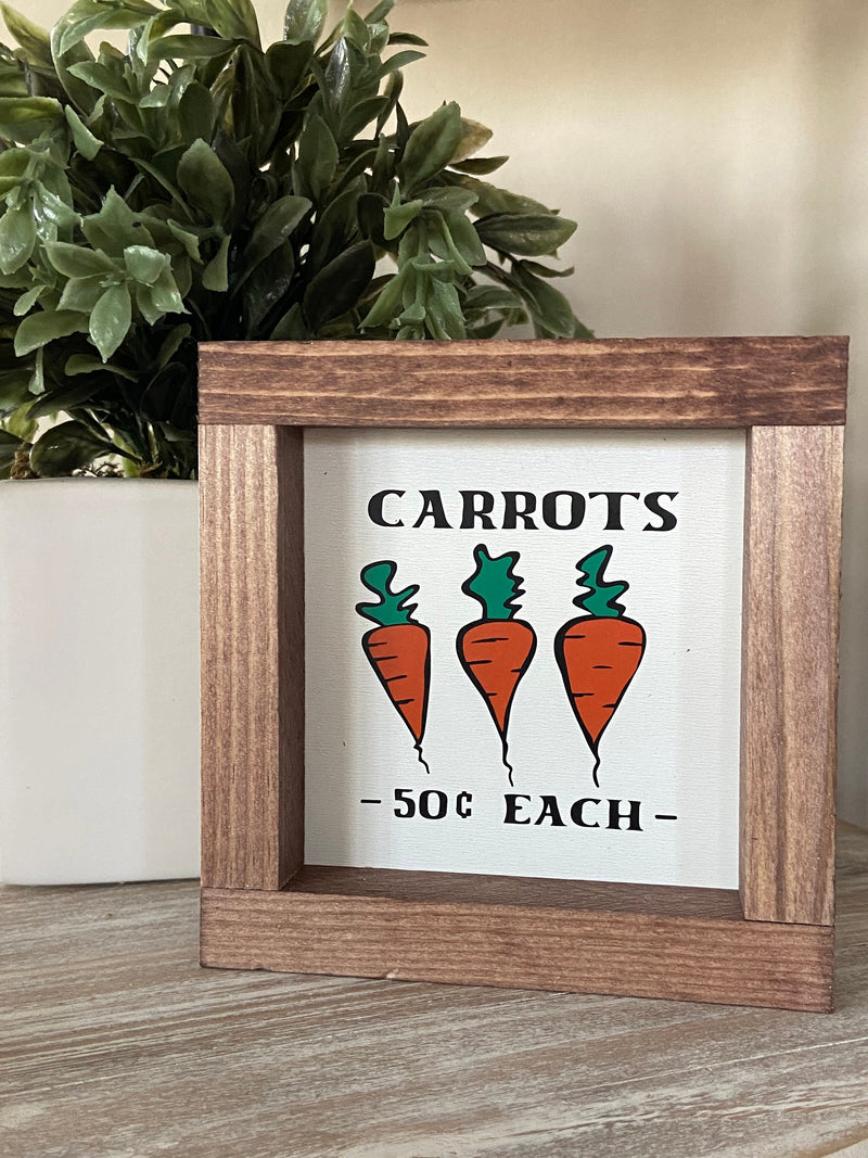 Easter Bunny Carrots mini wood signs